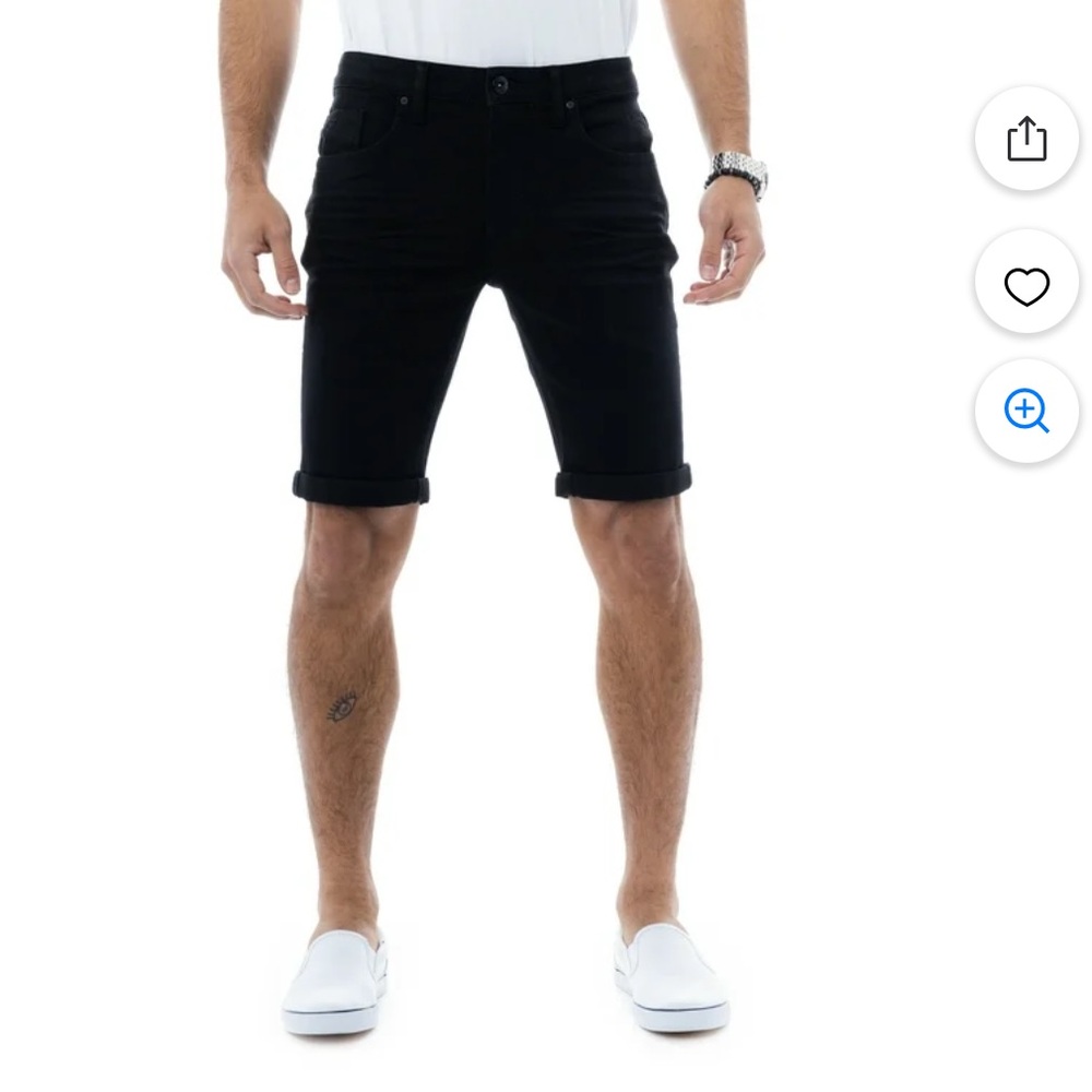 CULTURA | Men’s Denim Shorts Fashion Roll Up Slim Fit Modern Stretch Jean NWT